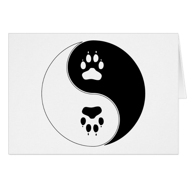 Ying Yang Paw Print (Voorkant Horizontaal)