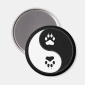 Ying Yang Paw Print Magneet (Voorkant / Achterkant)