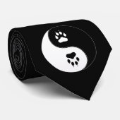 Ying Yang Paw Print Stropdas (Opgerold)