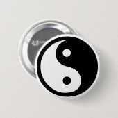 Ying Yang Ronde Button 5,7 Cm (Voorkant /achterkant)