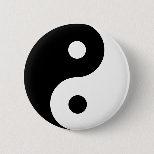 Ying Yang Ronde Button 5,7 Cm (Voorkant)