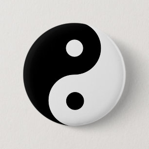 Ying Yang Ronde Button 5,7 Cm