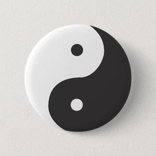 Ying Yang Ronde Button 5,7 Cm (Voorkant)
