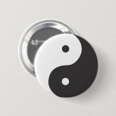 Ying Yang Ronde Button 5,7 Cm (Voorkant /achterkant)
