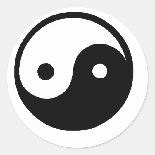 ying_yang ronde sticker (Voorkant)