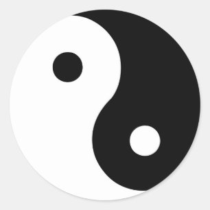 Ying Yang Ronde Sticker