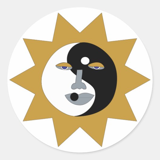 Ying Yang Sun Stickers (Voorkant)