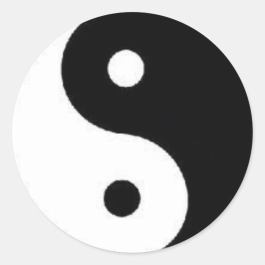 Ying Yang Vredesteken Sticker (Voorkant)