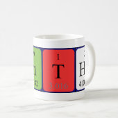 Yinthe tasse de nom de table périodique (Devant droit)