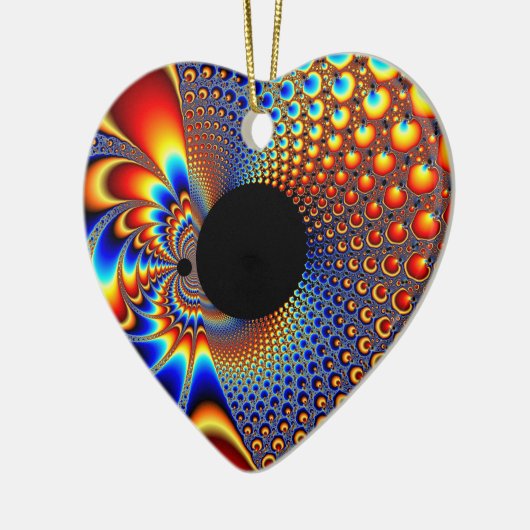 YinYang BigBang-kerstfractal Keramisch Ornament (Links)