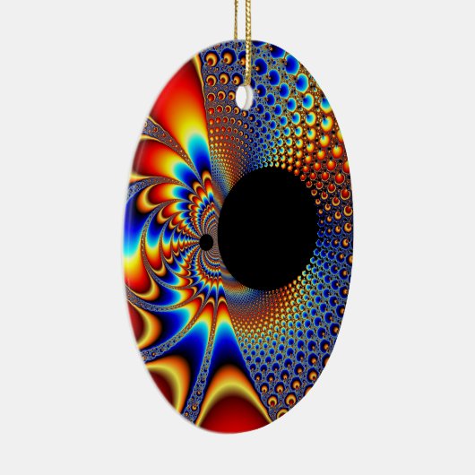 YinYang BigBang-kerstfractal Keramisch Ornament (Rechts)