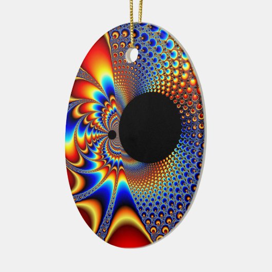 YinYang BigBang-kerstfractal Keramisch Ornament (Links)