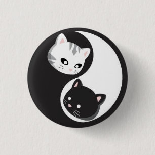 YinYang Buttonnen en Ninji Ronde Button 3,2 Cm