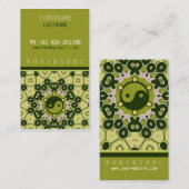 YINYANG Carte de visite vert (Devant / Derrière)