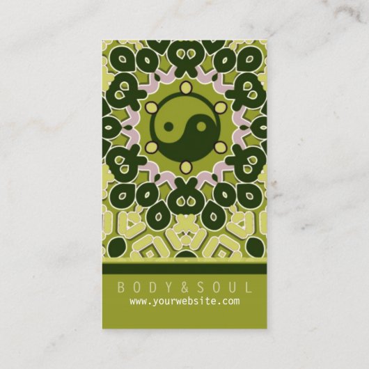 YINYANG Carte de visite vert (Dos)