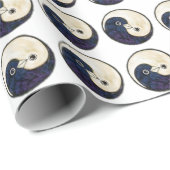 YinYang duiven inpakpapier op wit (Rol Hoek)