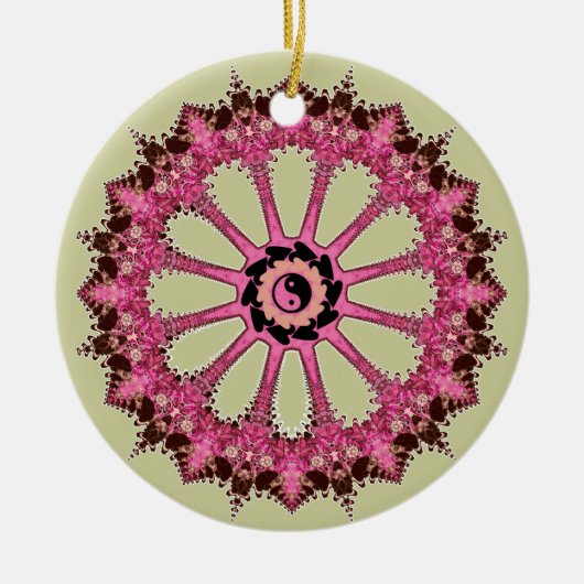 YinYang Feng Shui Lace Round Ornament (Voorkant)