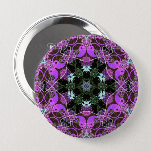 YinYang Hexagon Button (Voorkant /achterkant)