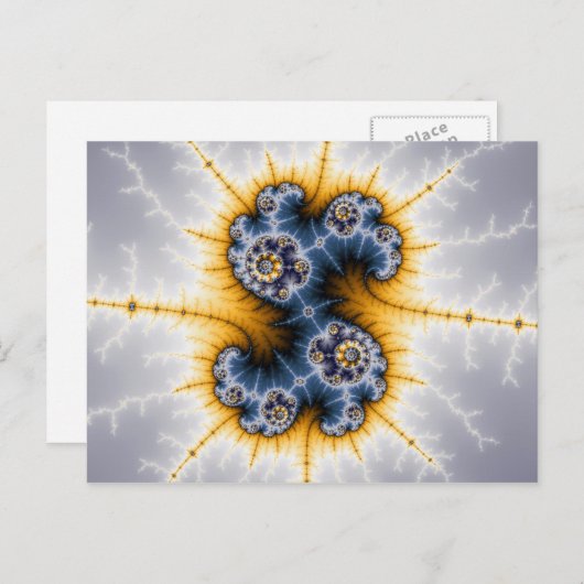 Yinyang Twister - Fractal Briefkaart (Voorkant / Achterkant)