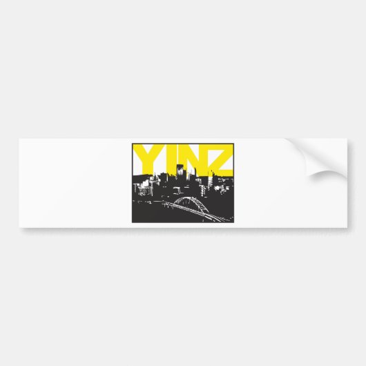 Yinz Pittsburgh Bumpersticker (Voorkant)