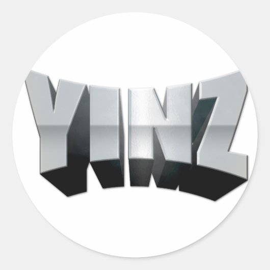Yinz Ronde Sticker (Voorkant)