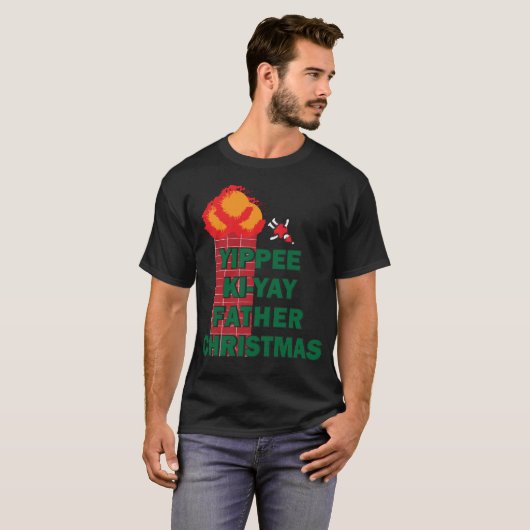 Yippee Ki-Yay Father Kerstmis T-shirt (Voorkant volledig)