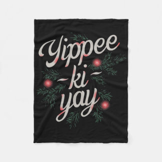 Yippee Ki-yay Funny Christmas  Fleece Deken