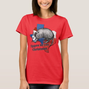 Yippee ki-yay Kerstmis Texas Armadillo T-shirt