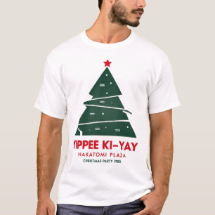 Yippee Ki Yay Nakatomi plaza Elektrische kerst T-shirt