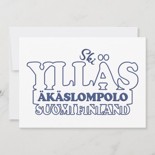 YLLÄS FINLAND-uitnodiging Kaart (Voorkant)