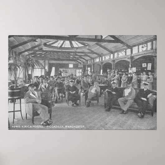 YMCA Hostel, Piccadilly, Manchester, c.1910 Poster (Voorkant)