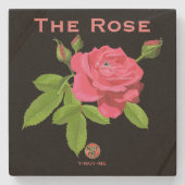 YNOTME HET ROOS Zandsteen Onderzetter (Voorkant)