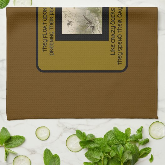 YNOTME Monotone Quacking3 Theedoek (Gevouwen)