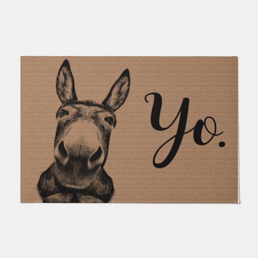 Yo Amazing Donkey Doormat, Funny Donkey Mat  (Voorkant)
