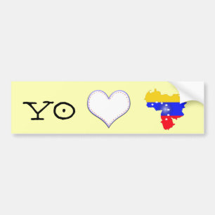 Yo amo a Venezuela met venezuela vlag Bumpersticker
