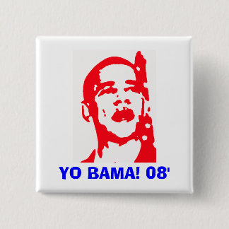 Yo Bama 08' Vierkante Button 5,1 Cm