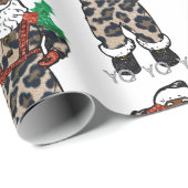 yo black santa cadeaupapier (Rol Hoek)