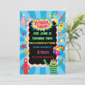 Yo Gabba Gabba invitation à la fête d'anniversaire (Debout devant)