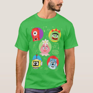 Yo Gabba Gabba Kleurrijke Vrienden met DoodlesV Sh T-shirt