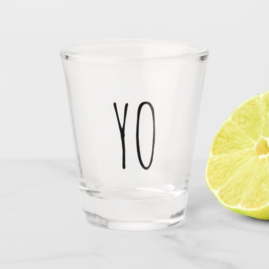 Yo | Grappig geschenkglas Shot Glas (Voorkant)