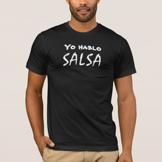 Yo Hablo Salsa Funny Salsa DansdanDancekleding T-s T-shirt (Voorkant)