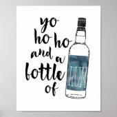 Yo Ho Ho Bouteille de rhum | Impression d'art (Devant)