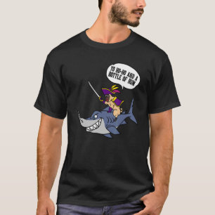 Yo ho ho en een fles rum haai kat unicron buc t-shirt