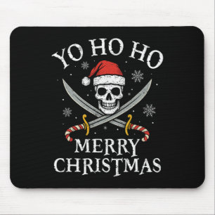Yo Ho Ho Kerstvakantie Piraat Kerstman Hoed  Muismat