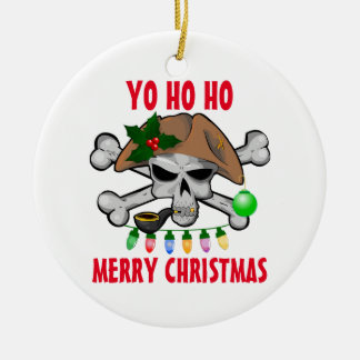 Yo Ho Ho Pirate Merry Kerstmis Keramisch Ornament