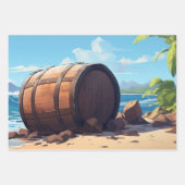 Yo Ho Ho! Pirate Paradise Island Verjaardag Inpakpapier Vel (Voorkant 2)