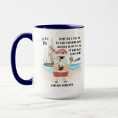 Yo Ho Ho Pirate Santa Ship Rum Kerstmis Mok (Links)