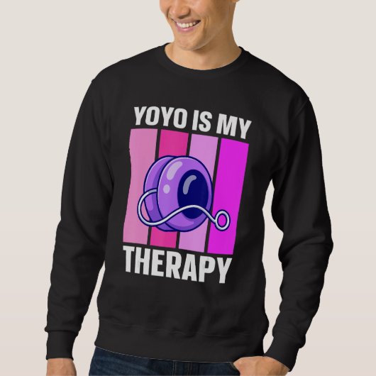"Yo is My Therapy Retro Yo" Trui (Voorkant)