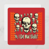Yo J'Ai Mad Skulls Gfx BG-02 Carte Carré (Devant / Derrière)