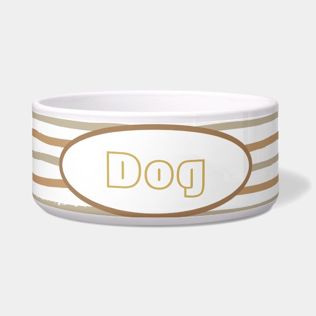 YO LUSH logo ventilator bijt Pet Name Bowl Voerbakje (Voorkant)